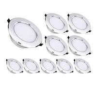 SaryEdge 7W, 9W, 12W, 15W Maschera Spazzolata Lampada da Lavoro per Ufficio Luci a soffitto a LED 3,5/5 Pollici Negozio Posizione Baffle Trim Downlight Confezione da 10 Illuminazi,12w-Warm Light