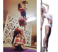 SaryEdge Aste permanenti Commerciali montate a soffitto, Adatte per spettacoli di Danza in Bar, palestre, Club, studi di Yoga, ECC, 3,2-3,35 Metri / 126 pollici-131,9,3.2m-3.35M/126-131.9"