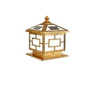 SaryEdge Luci da Esterno IP65 Impermeabili e Resistenti alla Pioggia, lampade a Colonna solari in Metallo, Stile retrò Vintage, Lanterne da Giardino per Villa, Attacco E27 Ed,b_30cm-m