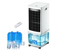 SaryEdge Raffrescatore evaporativo, raffrescatore Portatile da 5,2 galloni con Oscillazione Automatica, Ventilatore 3 in 1, Telecomando, 3 velocità, 2 contenitori per Il，A-12L