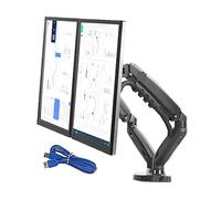 SaryEdge Supporto per Schermo, Supporto Doppio Monitor a Movimento Completo con Doppio Braccio per Monitor da 17-30 Pollici, Staffa di Montaggio per Monitor co,F160 with 1xUSB3.0-1