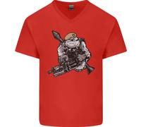 SAS Bulldog Esercito Inglese Forze Speciali Uomo Scollo A V Cotone T-Shirt