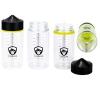 Sasami Chubby Gorilla 200 ml con scala di misurazione V3 Pet Unicorn Bottiglia vuota + coperchio nero