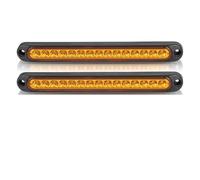 SASFZ Indicatore Laterale Luci Posteriori Freni Auto Indicatori Direzione Strisce LED Rimorchi Camion Stop Avvertimento Autoveicoli 12V 24V Luci di Posizione(2pcs Yellow)