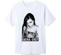 Sasha Grey God Bless T-Shirt Porn Star Singer Actor Tee White 3XL