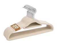 Sasha Morel Appendiabiti in Velluto Antiscivolo Set 20 Pezzi - Grucce Salvaspazio per Armadio con Gancio Girevole e Organizzatore per Cravatte - Appendini Armadio per Vestiti e Guardaroba Adulti