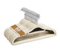 Sasha Morel Confezione da 50 grucce appendiabiti in velluto antiscivolo per vestiti, salvaspazio, per adulti, con organizer per cravatte e ganci girevoli, appendiabiti per guardaroba