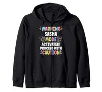 SASHA Personalized Name Funny Cute Custom SASHA Name Felpa con Cappuccio