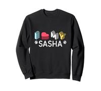 Sasha Personalizzato Cane Nome Sasha Pet Lover Felpa