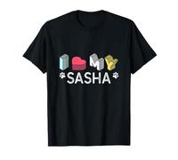 Sasha Personalizzato Cane Nome Sasha Pet Lover Maglietta