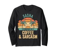 SASHA Vibes Only Cute Retro Girls SASHA Name Maglia a Manica