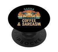 SASHA Vibes Only Cute Retro Girls SASHA Name PopSockets PopGrip Adesivo