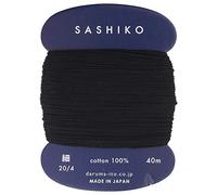 Sashiko Filo Diluente Peso 40m Col. 219 -Nero- Giapponese Ricamo & Quilting by Yokota