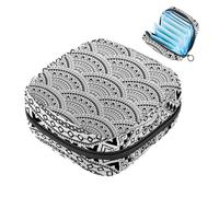 Sashiko, kit per primo periodo con motivo mandala giapponese, per ragazze, salvaslip per tamponi, borsa mestruale, porta assorbenti con cerniera, organizer per tovaglioli sanitari