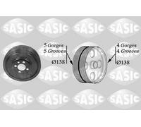 SASIC 2156001 Puleggia cinghia, Albero a gomiti per SKODA,VW