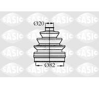 Soffietto giunto semiasse lato ruota 2933833 SASIC per CITROËN PEUGEOT NISSAN