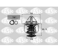 SASIC Termostato Refrigerante per Honda Civic VII Hatchback Rover 400 EU EP EV