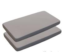 Sasma Home - Confezione da 2 lenzuola con angoli per culla, 100% jersey di cotone, 50 x 85 cm, compatibili con culle Next2Me (confezione da 2, grigio)