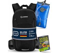 SASMO®, sacco a pressione per bicicletta, 20 l, con bolla per bere (nero), scomparto termico e rete per casco, zaino per mountain bike, zaino e zaino da sci, ultraleggero, 550 g, zaino per bicicletta