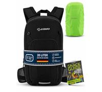 SASMO®, sacco a pressione per bicicletta (nero) 20 l, con scomparto termico e rete per casco, zaino per mountain bike, ultraleggero, 550 g, con protezione antipioggia e custodia per cellulare, zaino
