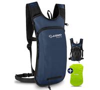 SASMO®, sacco a pressione per bicicletta, piccolo 6 l (blu), scomparto termico e rete per casco, zaino per mountain bike, zaino e zaino da sci, ultraleggero, 350 g, zaino da bicicletta, impermeabile,