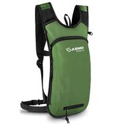 SASMO, sacco a pressione per bicicletta, piccolo 6 l, colore verde, scomparto termico e rete per casco, zaino per mountain bike, zaino e zaino da sci, ultraleggero, 350 g, zaino da bicicletta