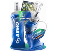 SASMO® Soft Flask 2 x 250 ml senza BPA e ultraleggero | SoftFlask - Tappo protettivo & valvola ad alto flusso | Borraccia pieghevole per corsa, trekking, ciclismo e attività all'aperto | morbida