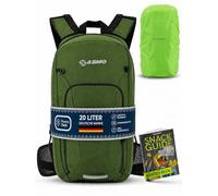 SASMO® - Zaino da bicicletta, 20 l, con scomparto termico e rete per casco, ultraleggero, 550 g, con parapioggia e custodia per cellulare, per uomo e donna