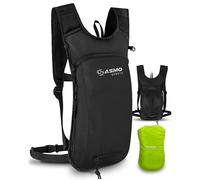 SASMO® Zaino da bicicletta e da sci, piccolo 6 l, scomparto termico e rete per casco, zaino per mountain bike, ultraleggero, 350 g, con protezione antipioggia, sacco da bicicletta da uomo e da donna