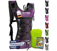 SASMO® Zaino da corsa da donna, 6 l, con scomparto termico, zaino da corsa, ultraleggero, 300 g, zaino da corsa da uomo e da donna, con protezione antipioggia e catarifrangenti