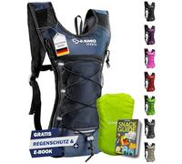 SASMO® Zaino da corsa e da trail running (blu), ultraleggero, 6 l/300 g, scomparto termico isolato, zaino da corsa da uomo e da donna, con protezione antipioggia