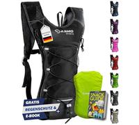 SASMO® Zaino da corsa e da trail running - ultraleggero - 6 l/300 g | scomparto termico isolato | zaino da corsa per uomo e donna | zaino da corsa con protezione antipioggia