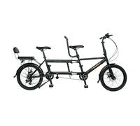 SASOKI Bicicletta tandem pieghevole per tre persone, materiale in acciaio ad alto tenore di carbonio, resistente alla ruggine e durevole, ideale per viaggi in famiglia e passeggiate in coppia