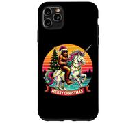 Sasquatch a cavallo di un unicorno Merry Christmas Big Foot Big-foot Custodia per iPhone 11 Pro Max