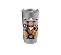 Sasquatch Beekeeper Bigfoot Honey Bee Apiarist Bicchiere termico in acciaio inox doppia parete