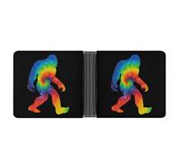 Sasquatch Bigfoot Tie Dye Novità Billfold Portafoglio Divertente Portafogli Bill Coin Card Holder Divertente Borsetta per Uomo Donna, Stile:, Taglia unica, Per tutte le stagioni