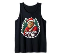Sasquatch Claus Christmas Big-Foot Big Foot Santa - Divertente Gioco di Parole Canotta