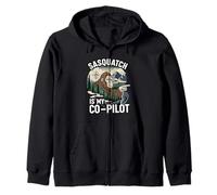 Sasquatch Co-Pilot Bigfoot Wilderness Adventure Design Felpa con Cappuccio