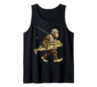 Sasquatch da Pesca sul Fiume Snakehead Bigfoot Fisherman Canotta