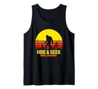 Sasquatch Divertente Bigfoot Nascondi e Cerca Il Campione Canotta