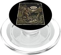 Sasquatch e Nessie Lago Mostro Incontro Bruh Retro PopSockets PopGrip per MagSafe