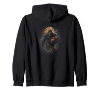 Sasquatch Halloween Zucca Foresta al Chiaro di Luna Felpa con Cappuccio