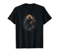 Sasquatch Halloween Zucca Foresta al Chiaro di Luna Maglietta