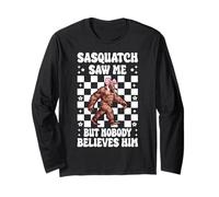 Sasquatch Mi ha Visto ma Nessuno Gli Crede Bigfoot Coquette Maglia a Manica