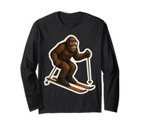 Sasquatch Sci Neve Big-Foot Sciatore Big Foot Sci Montagne Maglia a Manica