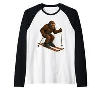 Sasquatch Sci Neve Big-Foot Sciatore Big Foot Sci Montagne Maglia con Maniche Raglan