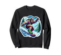 Sasquatch Snowboard Big-Foot Snowboarder Amante dello Snowboard Felpa