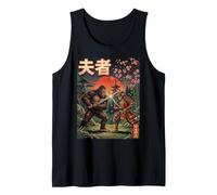 Sasquatch vs Alien Samurai Arte Giapponese Sakura Bigfoot Canotta