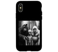 Sasquatch Yeti Alien Selfie, Funny Bigfoot Hiking Vlog Custodia per iPhone X/XS