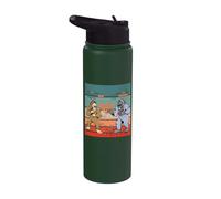 Sasquatch Yeti creature mitiche combattono giochi arcade Stainless Steel Insulated Water Bottle